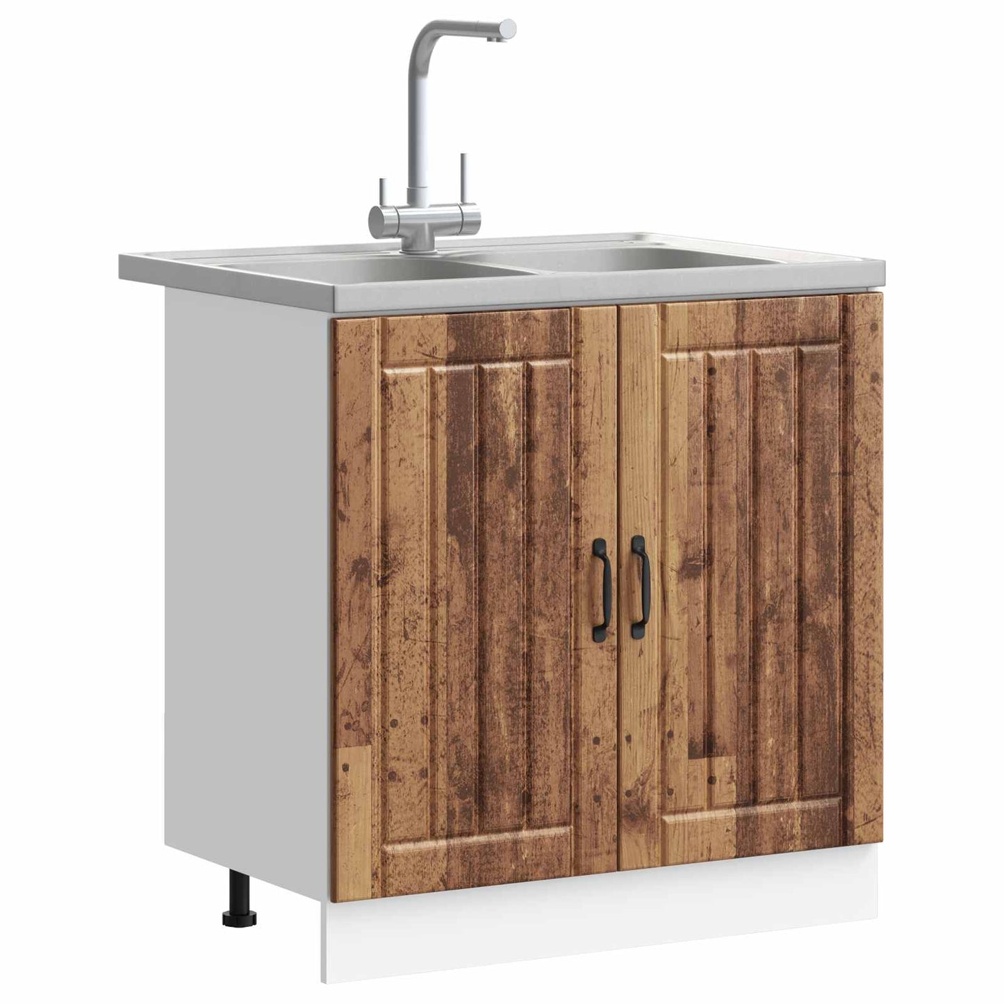 Waschbecken-Unterschrank Lucca 2 pcs Altholz Holzwerkstoff