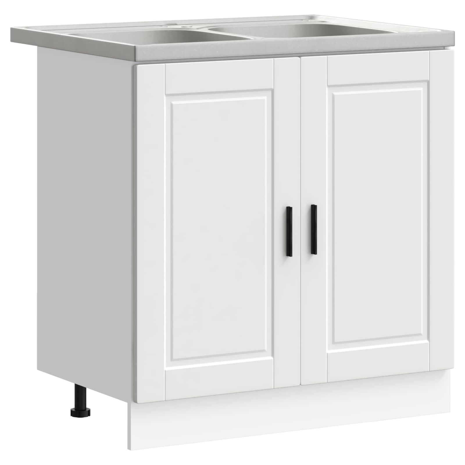Waschbecken-Unterschrank Porto 2 stk. Weiß 80 x 46 x 81.5 cm