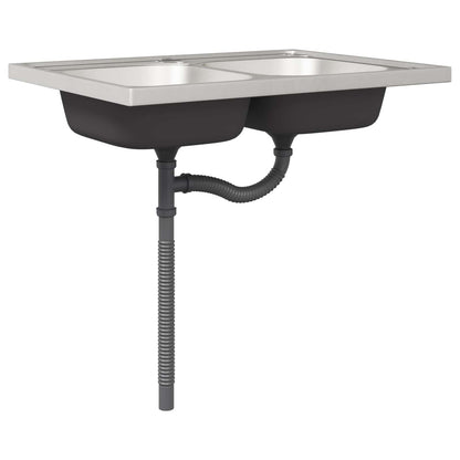 Waschbecken-Unterschrank Porto 2 stk. Weiß 80 x 46 x 81.5 cm