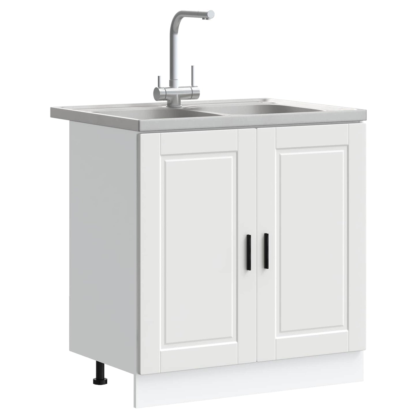 Waschbecken-Unterschrank Porto 2 stk. Weiß 80 x 46 x 81.5 cm