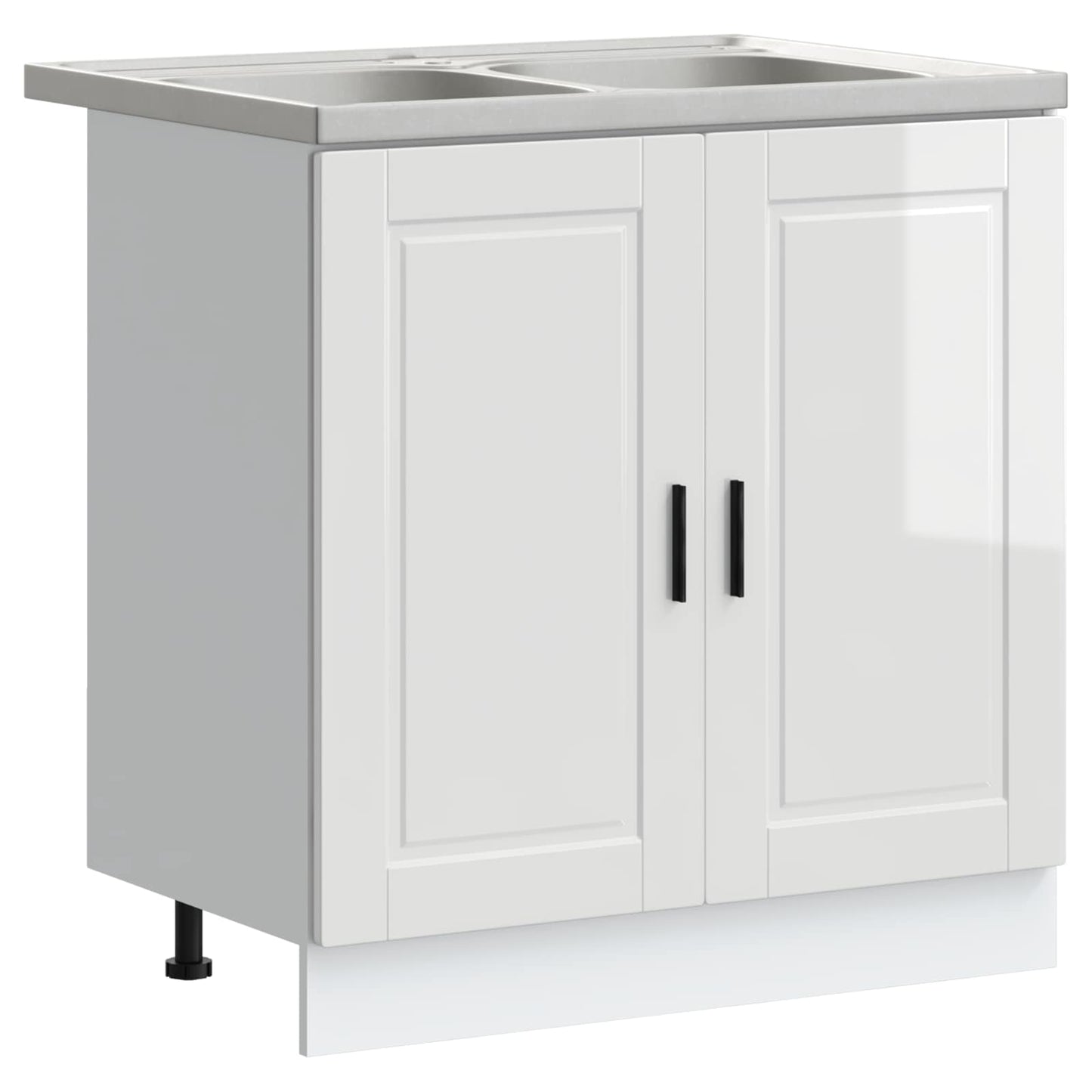 Waschbecken-Unterschrank mit Tür Porto 2 pcs Weiß Holzwerkstoff
