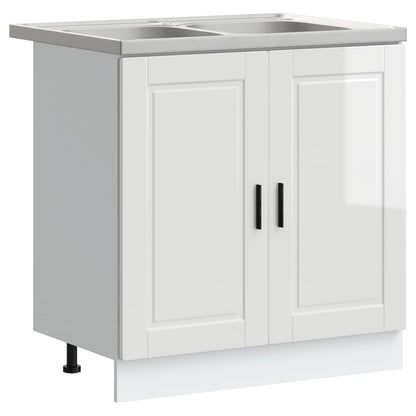 Waschbecken-Unterschrank Porto 2 stk. Weiß 80 x 46 x 81.5 cm