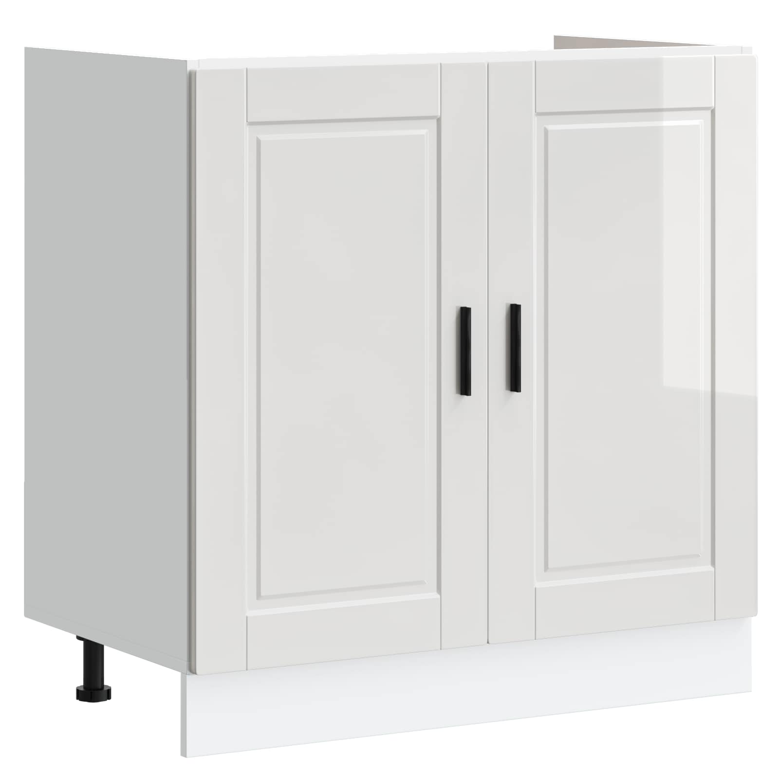 Waschbecken-Unterschrank mit Tür Porto 2 pcs Weiß Holzwerkstoff