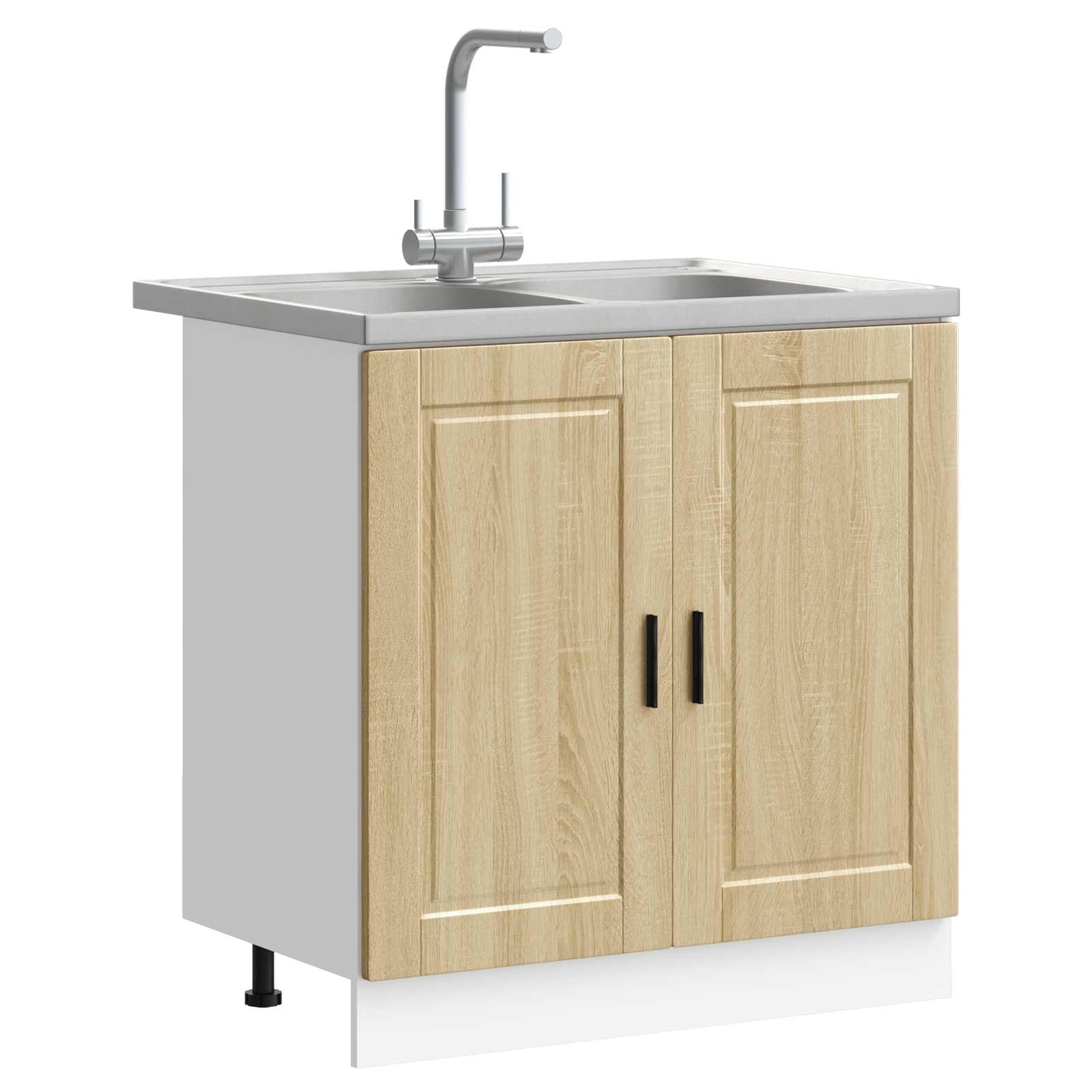 Waschbecken-Unterschrank Porto 2 stk. Braun 80 x 46 x 81.5 cm