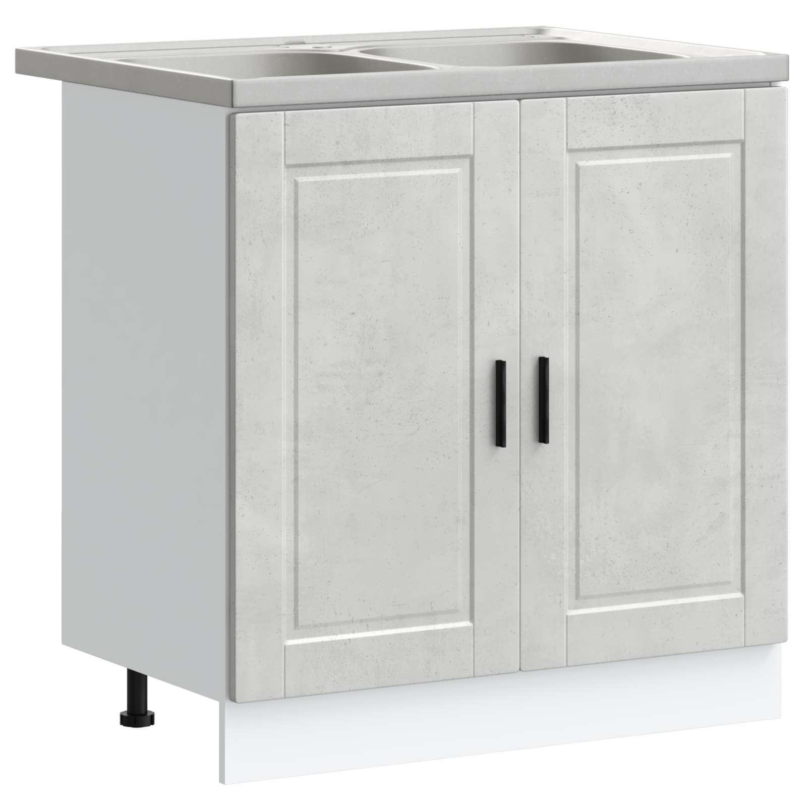 Waschbecken-Unterschrank Porto 2 stk. Grau 80 x 46 x 81.5 cm