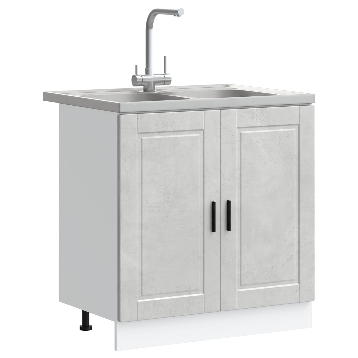Waschbecken-Unterschrank Porto 2 stk. Grau 80 x 46 x 81.5 cm