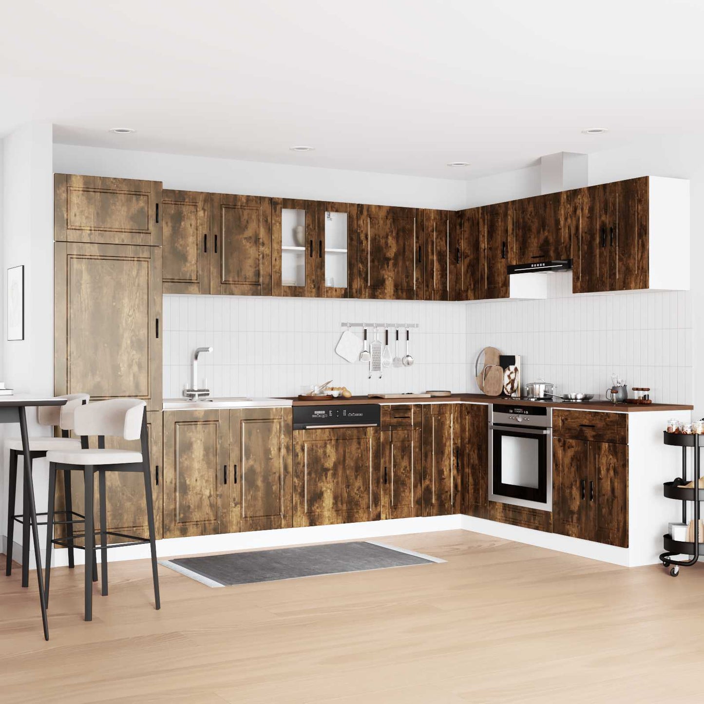 Waschbecken-Unterschrank Porto 2 stk. Braun 80 x 46 x 81.5 cm