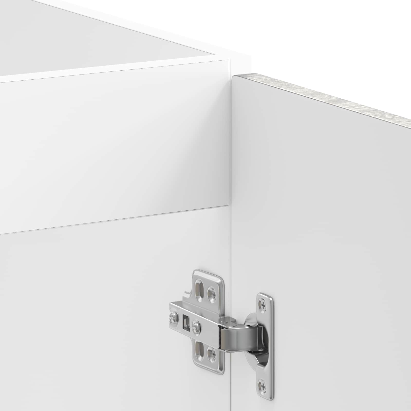 Waschbecken-Unterschrank mit Tür Porto 2 pcs Grau Holzwerkstoff