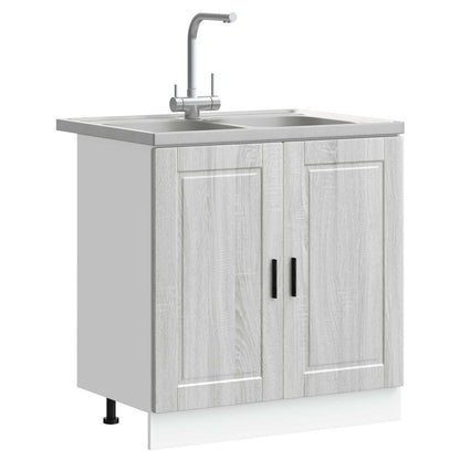 Waschbecken-Unterschrank Porto 2 stk. Grau 80 x 46 x 81.5 cm