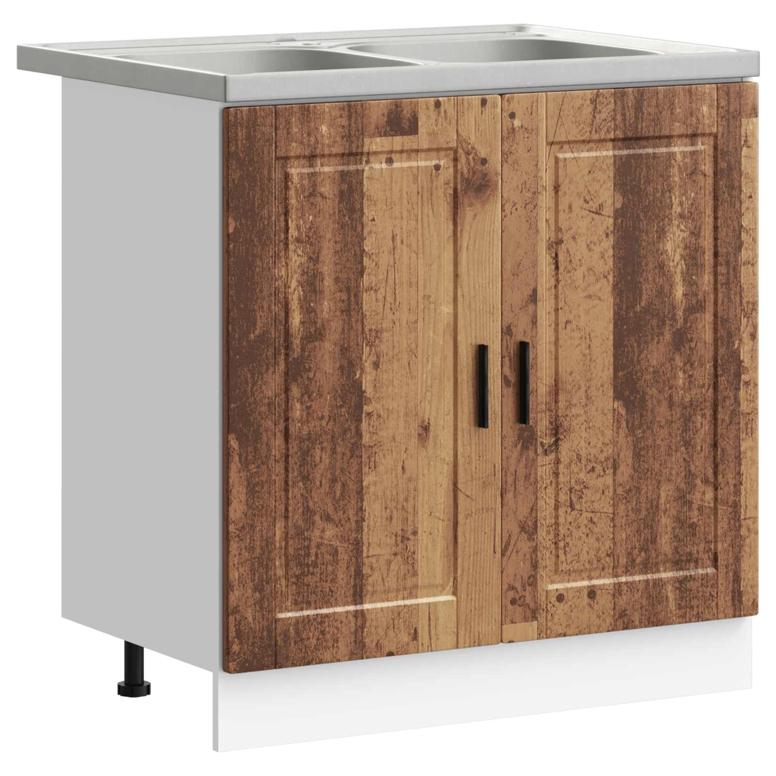 Waschbecken-Unterschrank Porto 2 stk. Braun 80 x 46 x 81.5 cm