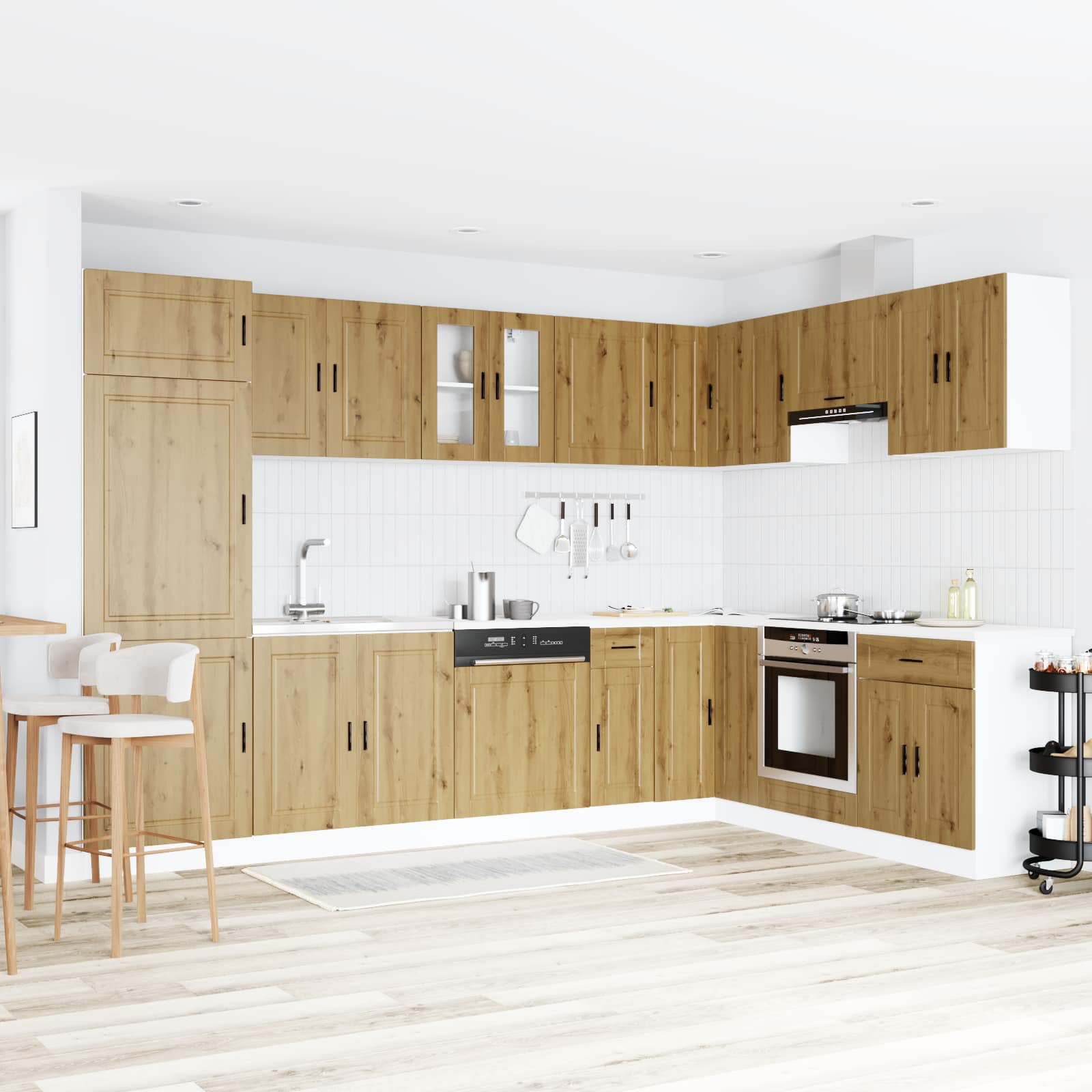 Waschbecken-Unterschrank Porto 2 pcs Braun Holzwerkstoff