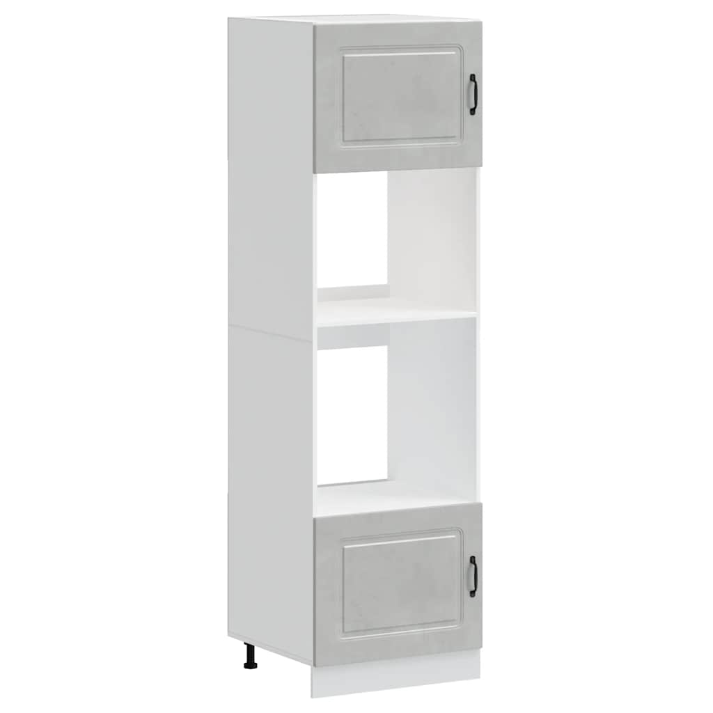 Herdumbauschränke 2 Stk. Kalmar Betongrau Holzwerkstoff