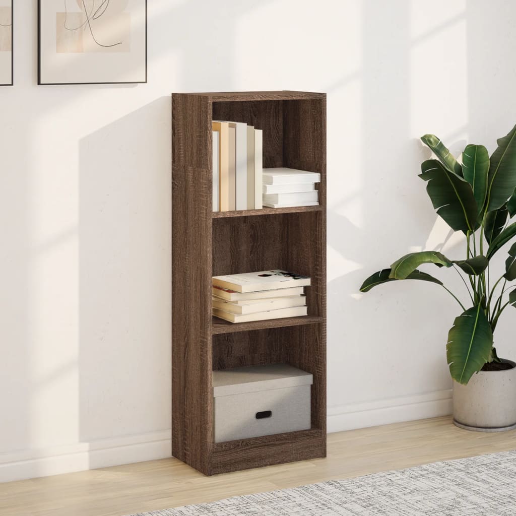 Bookshelf Brown Oak Look 40x24x109 cm Wood Material