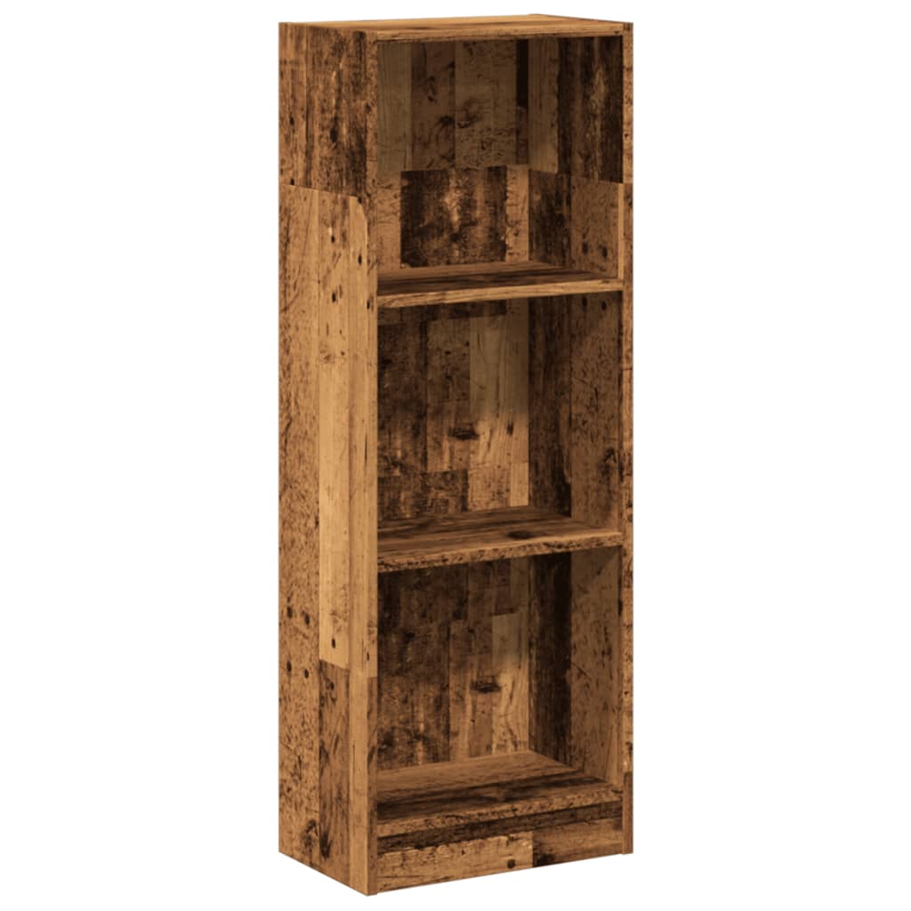 Bibliothèque aspect bois de récupération 40x24x109 cm en matériau bois