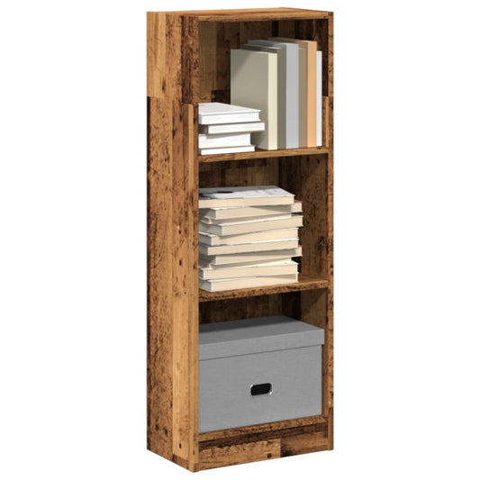 Bibliothèque aspect bois de récupération 40x24x109 cm en matériau bois