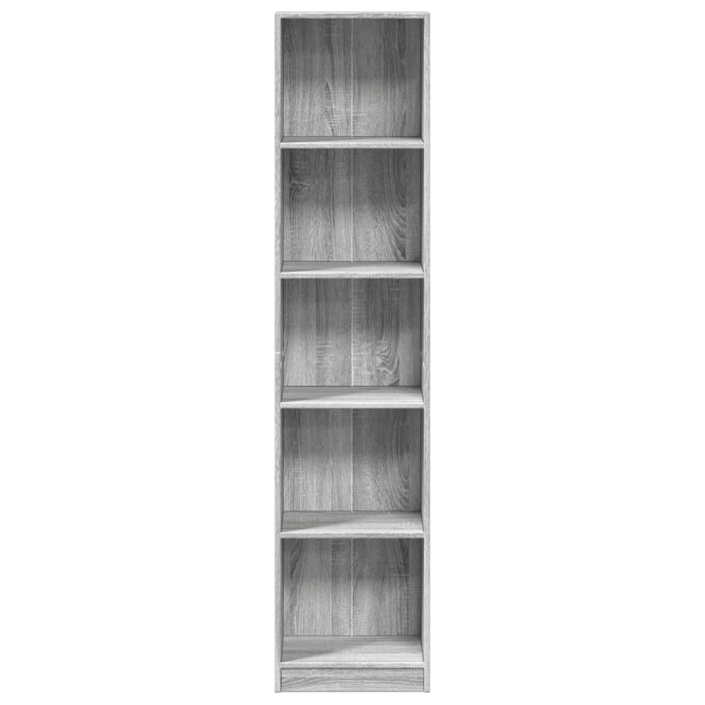 Bookshelf Gray Sonoma 40x24x176 cm Wood Material