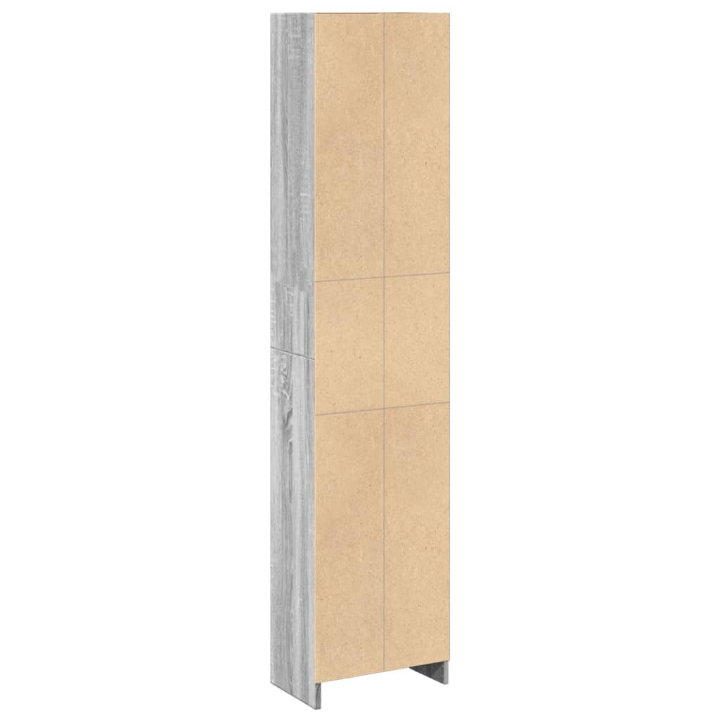 Bookshelf Gray Sonoma 40x24x176 cm Wood Material