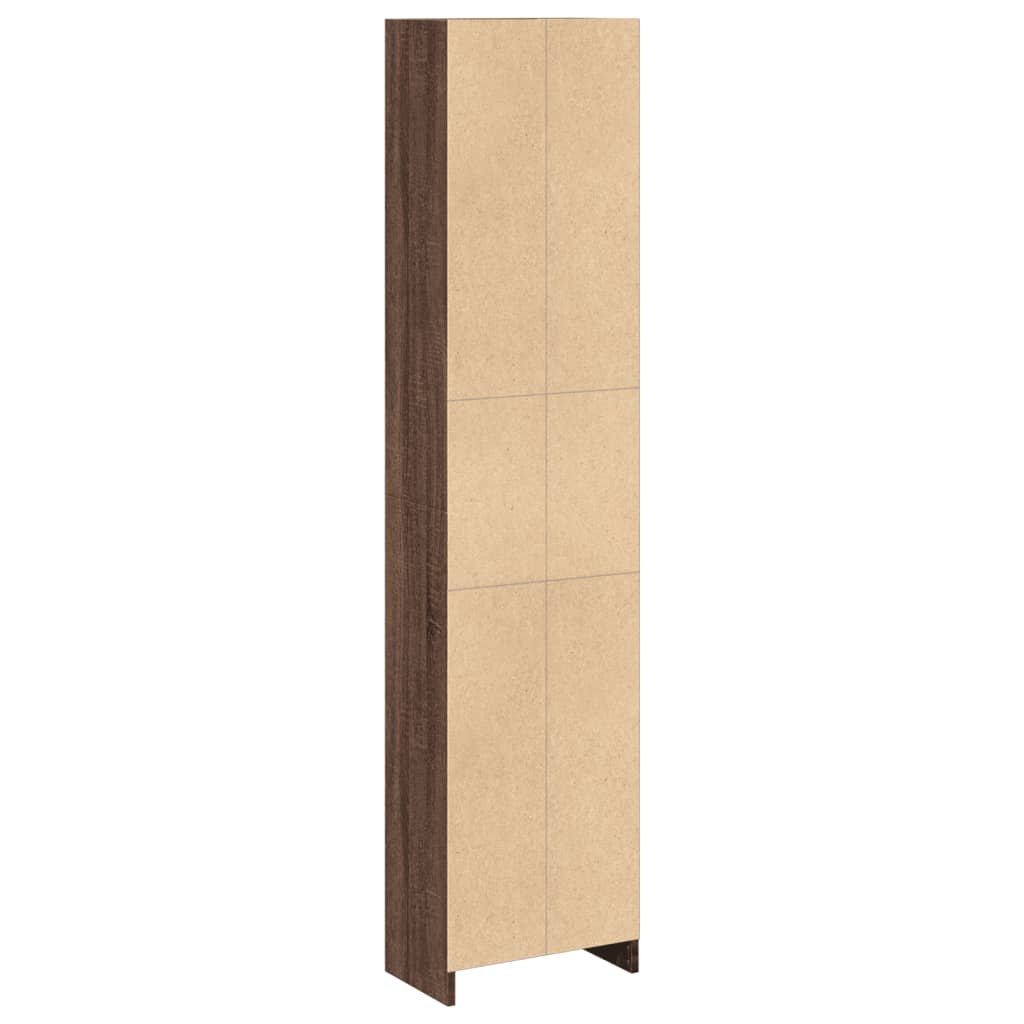 Bookshelf Brown Oak Look 40x24x176 cm Wood Material
