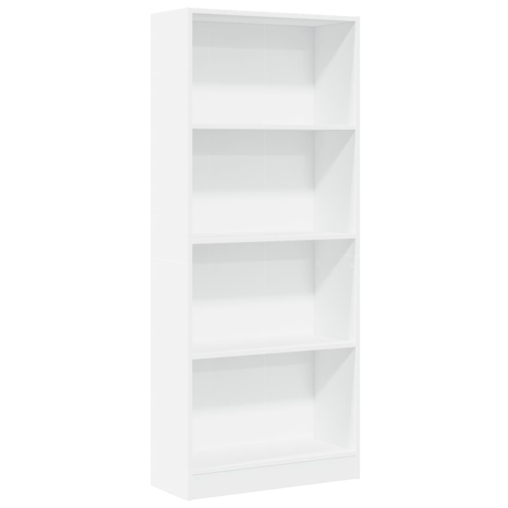 Bibliothèque blanche 60x24x143 cm matériau bois