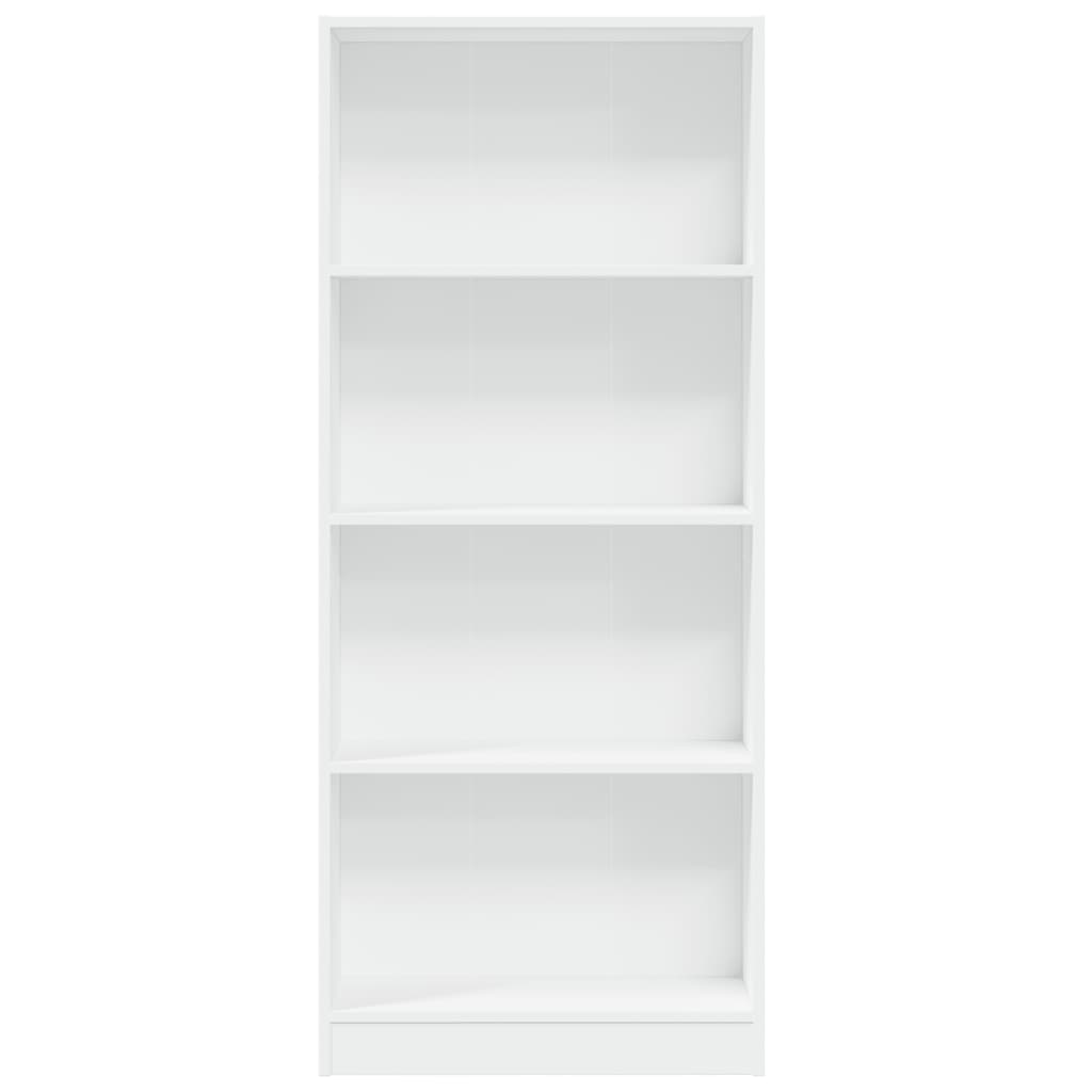 Bibliothèque blanche 60x24x143 cm matériau bois