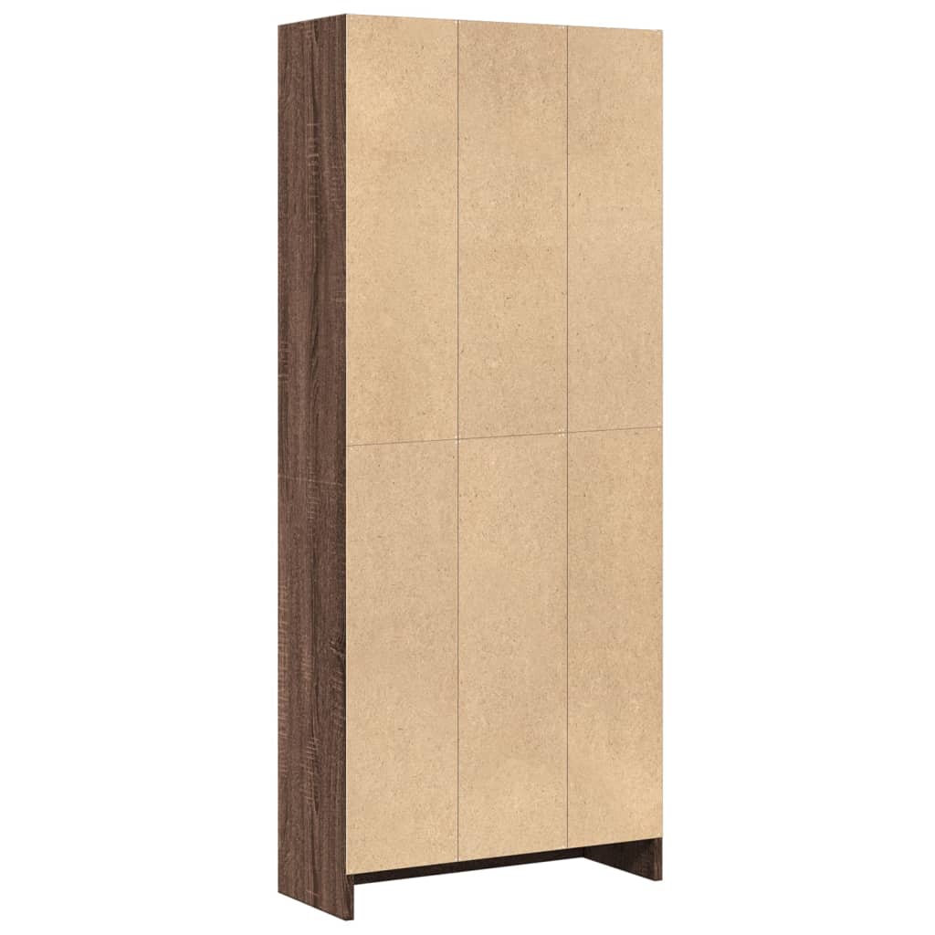 Bookshelf Brown Oak Look 60x24x143 cm Wood Material