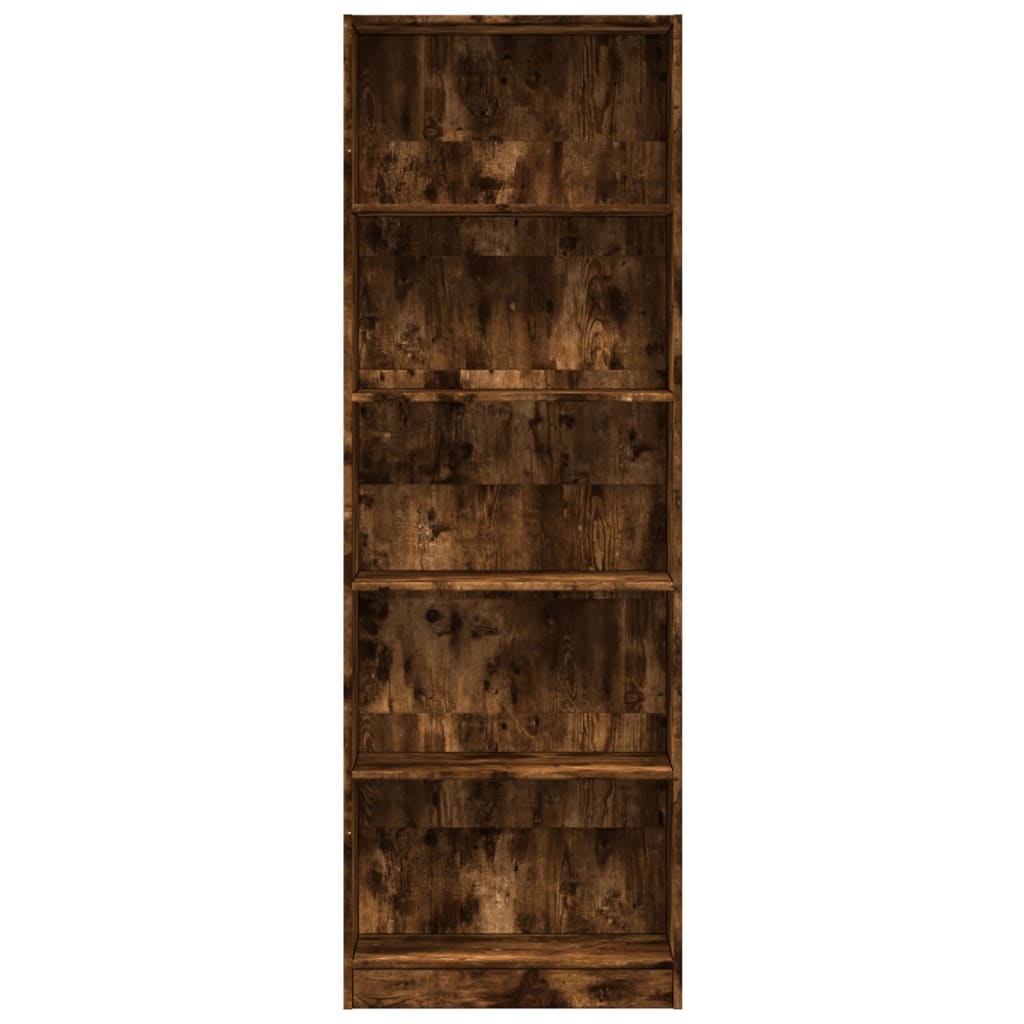 Bookshelf Smoked Oak 60x24x176 cm Wood Material