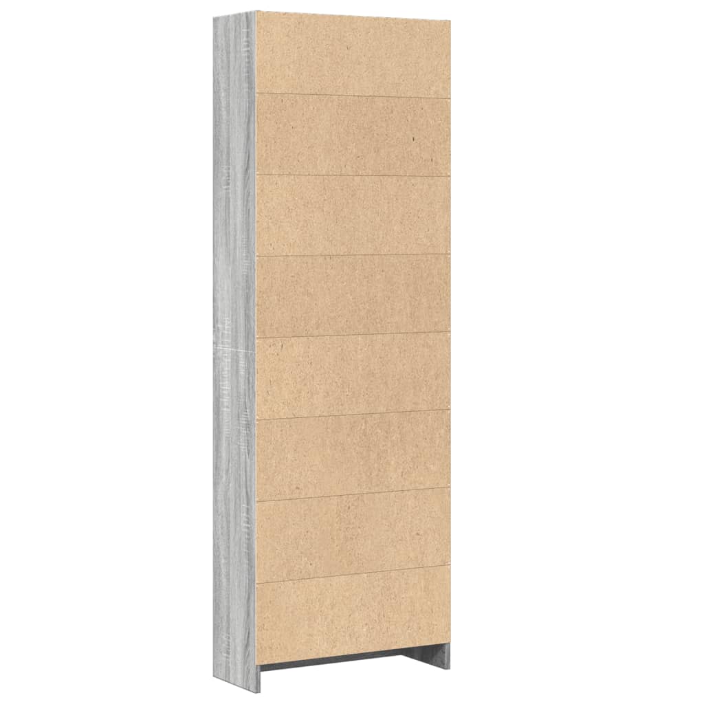 Bookshelf Gray Sonoma 60x24x176 cm Wood Material