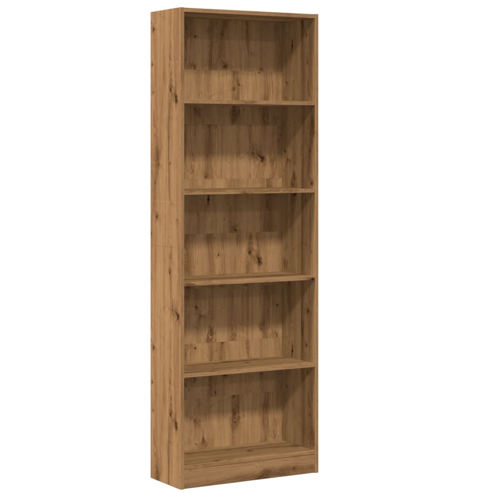 Bücherregal Artisian Oak 60 x 24 x 176 cm Holzwerkstoff
