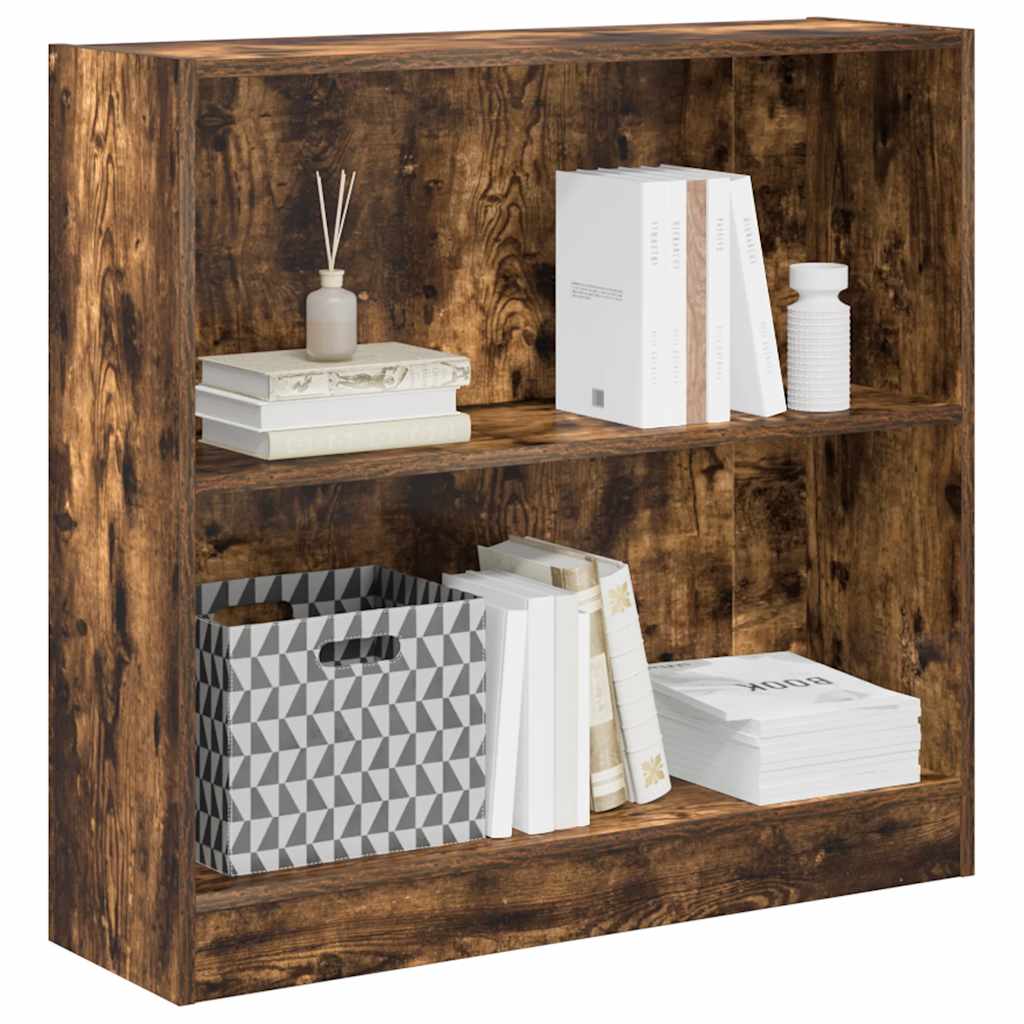 Bücherregal Räuchereiche 80x24x76 cm Holzwerkstoff