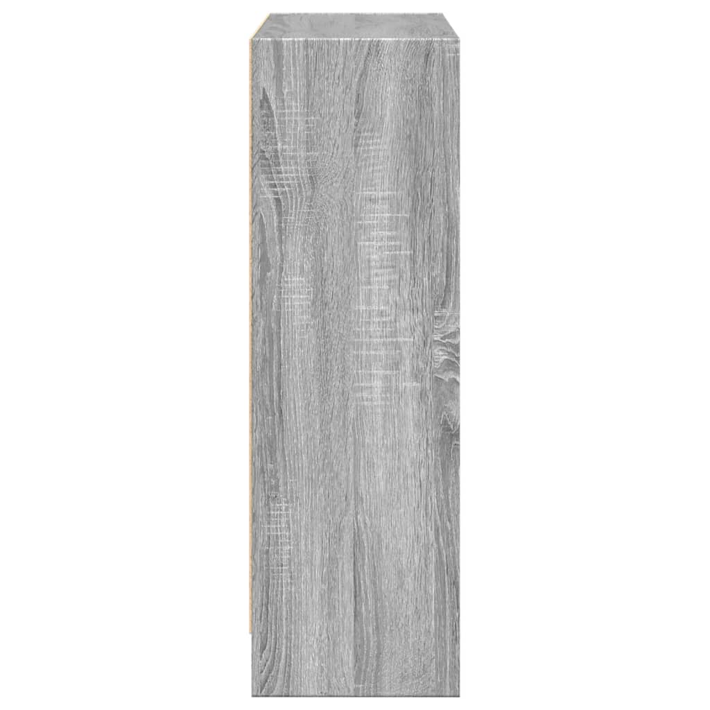 Bookshelf Gray Sonoma 80x24x76cm Wood Material