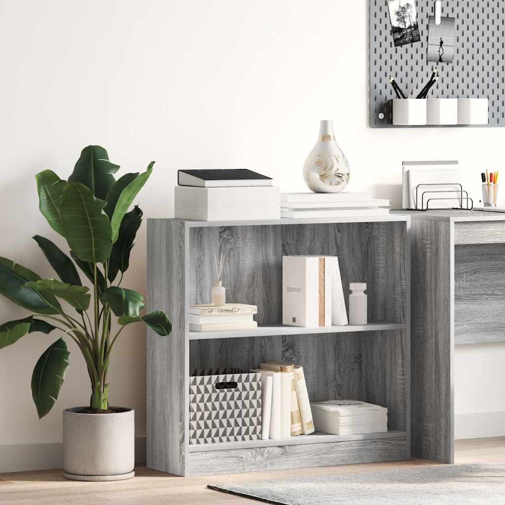 Bookshelf Gray Sonoma 80x24x76cm Wood Material