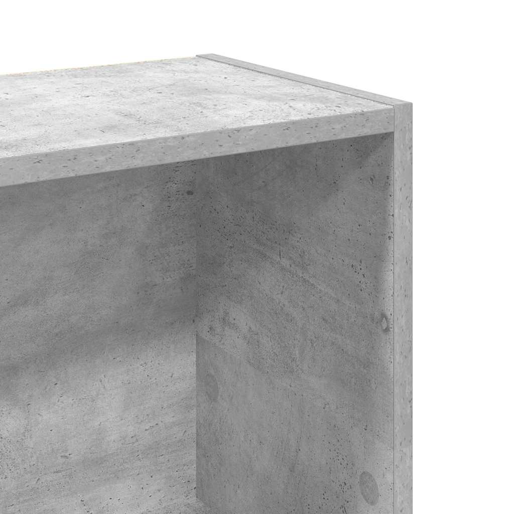 Bücherregal Betongrau 80x24x109 cm Holzwerkstoff