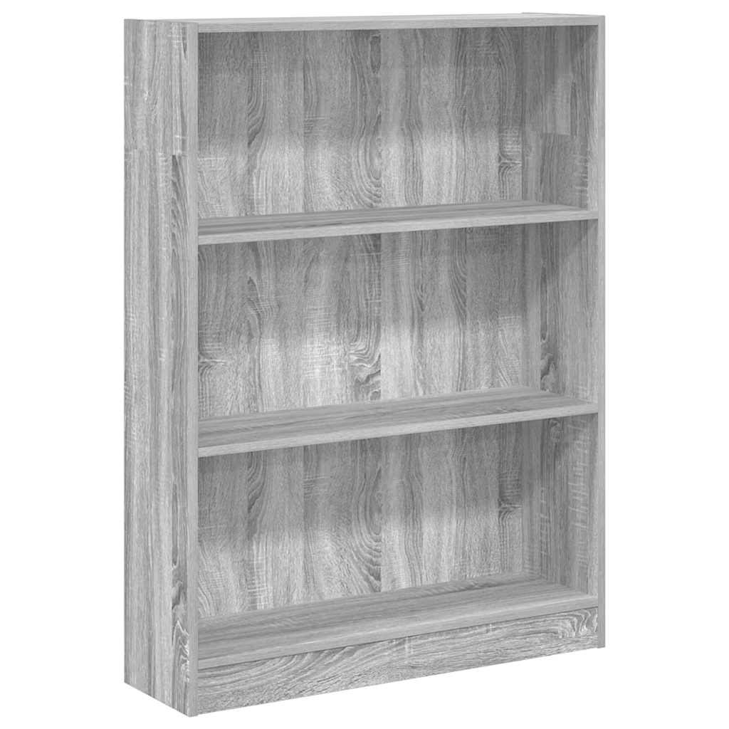 Bookshelf Gray Sonoma 80x24x109 cm Wood Material