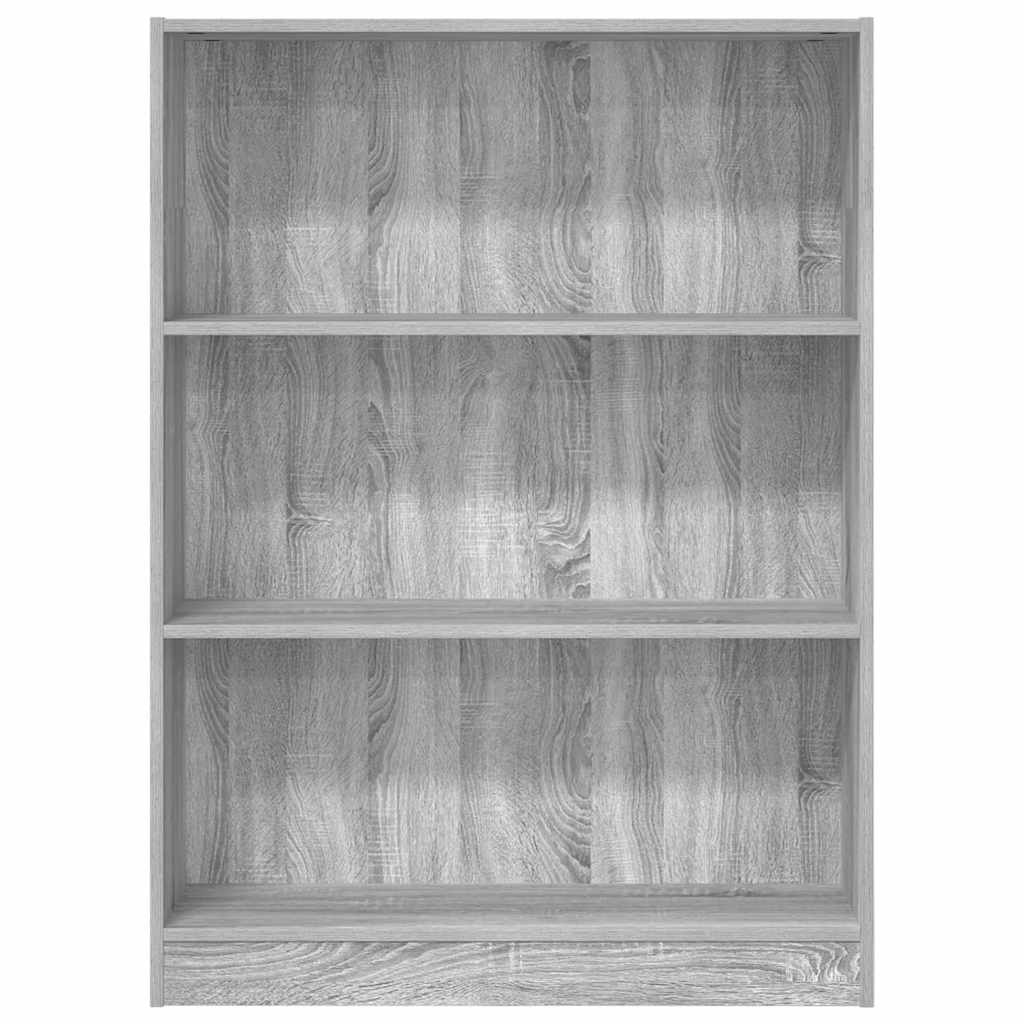 Bookshelf Gray Sonoma 80x24x109 cm Wood Material