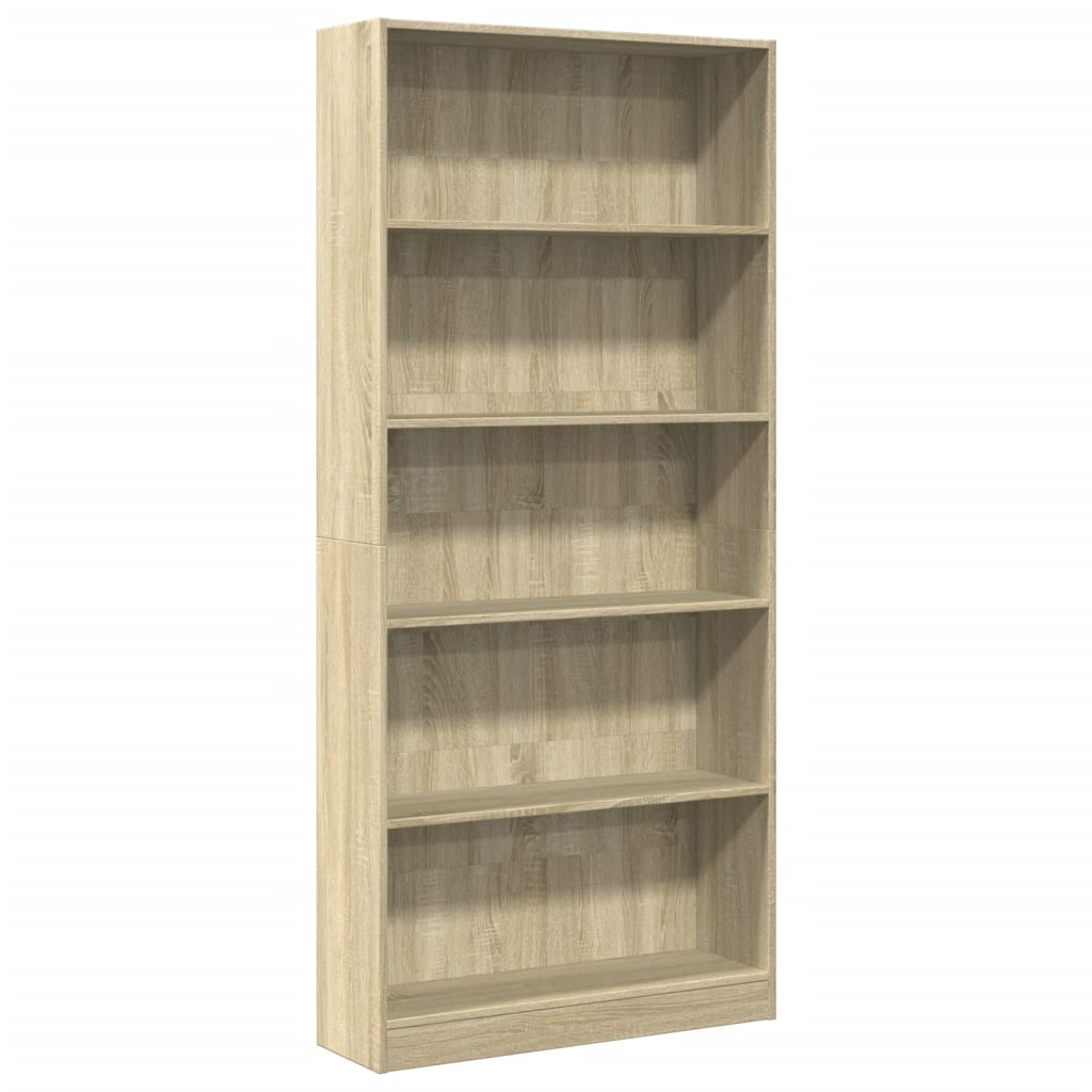 Bücherregal Sonoma-Eiche 80 x 24 x 176 cm Holzwerkstoff