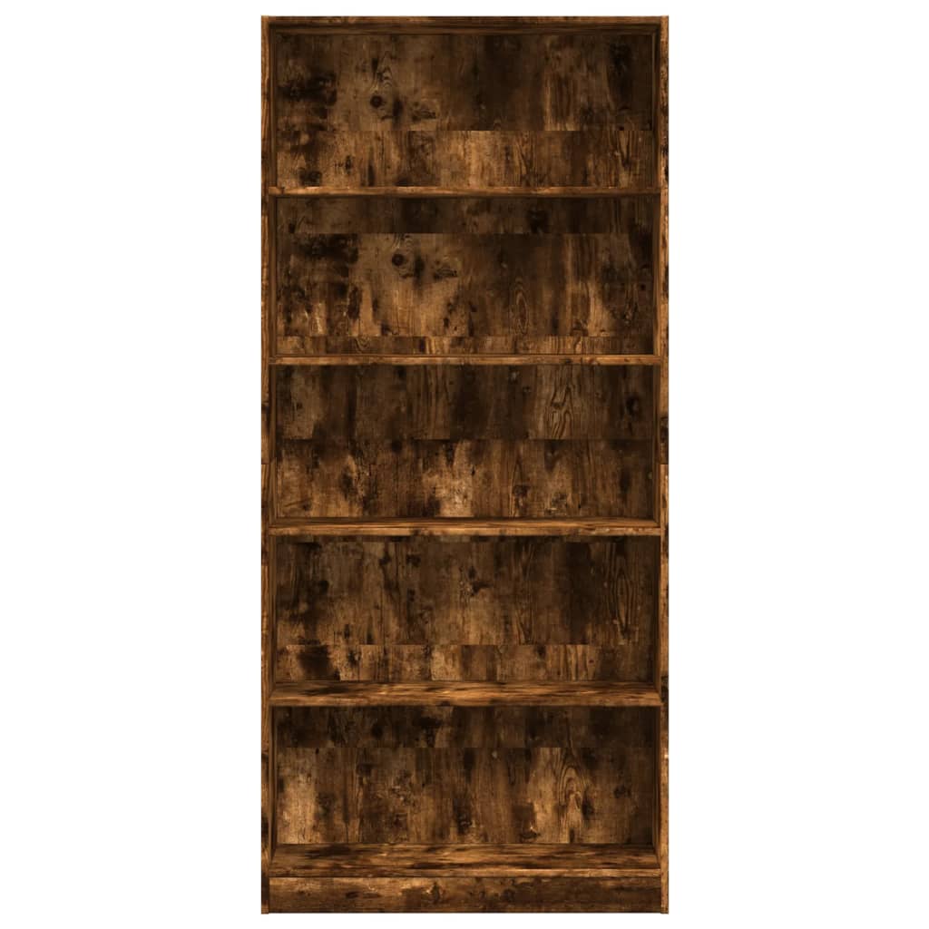 Bookshelf Smoked Oak 80x24x176 cm Wood Material