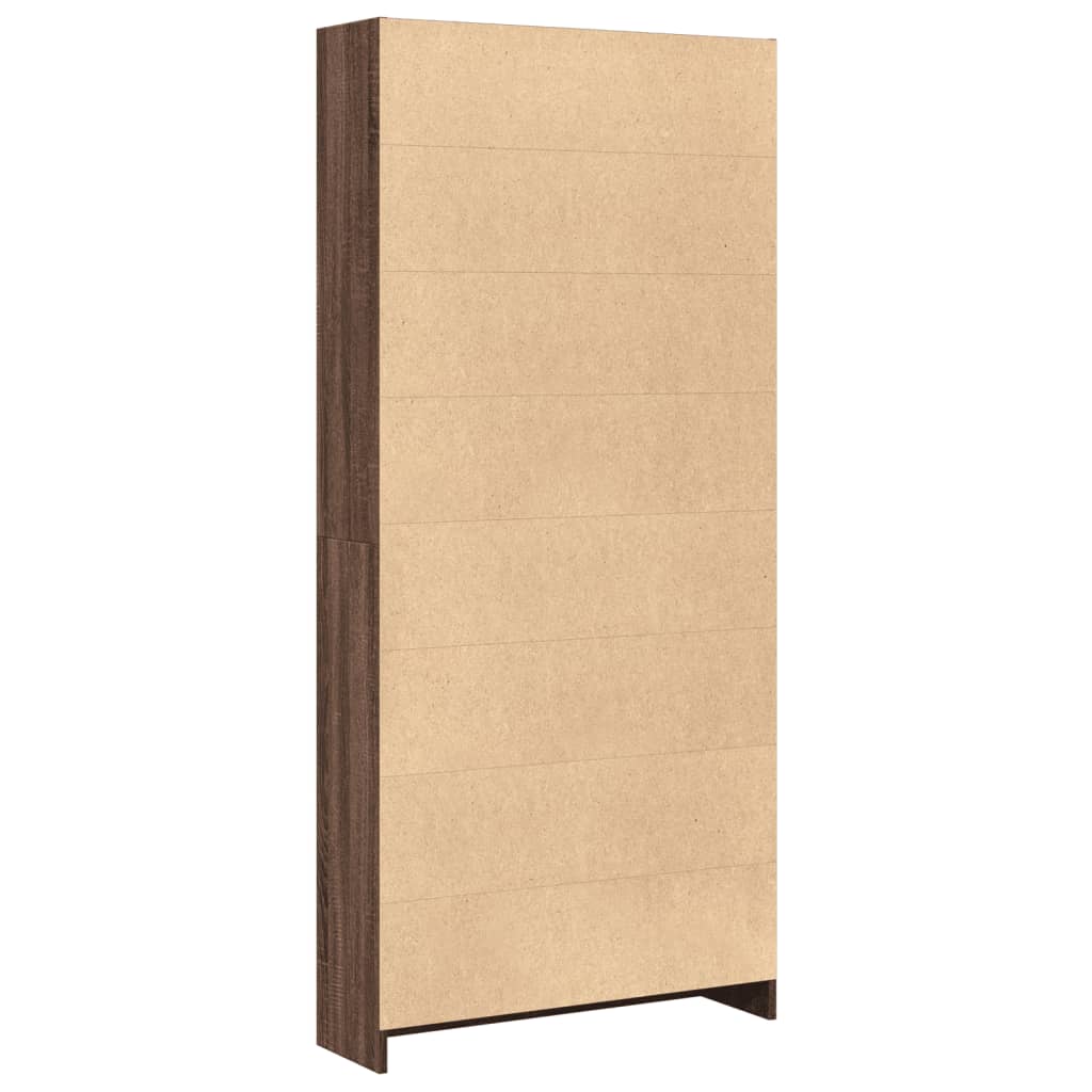 Bookshelf Brown Oak Look 80x24x176 cm Wood Material