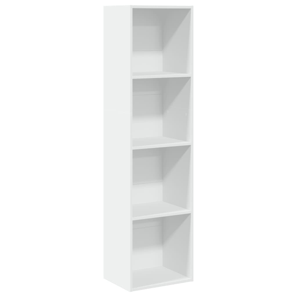 Bibliothèque blanche 40x30x152 cm en bois