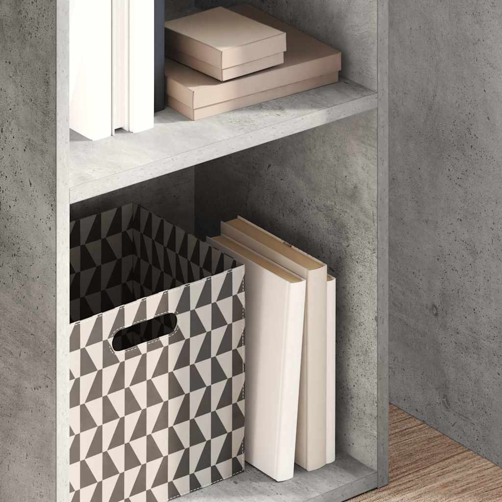 Bücherregal Betongrau 40x30x152 cm Holzwerkstoff