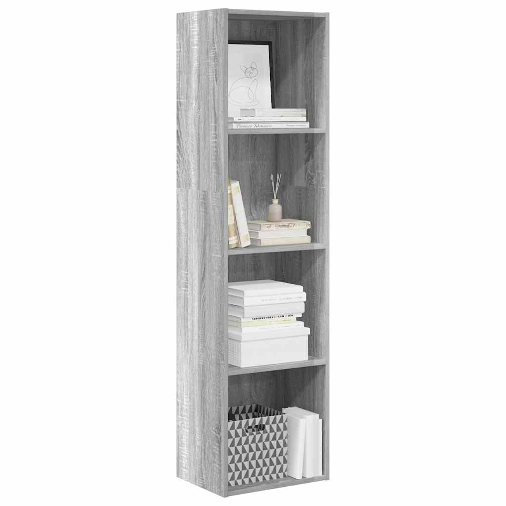 Bookshelf Gray Sonoma 40x30x152 cm Wood Material