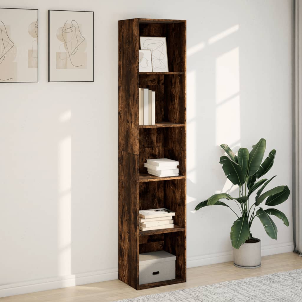 Bookshelf Smoked Oak 40x30x189 cm Wood Material