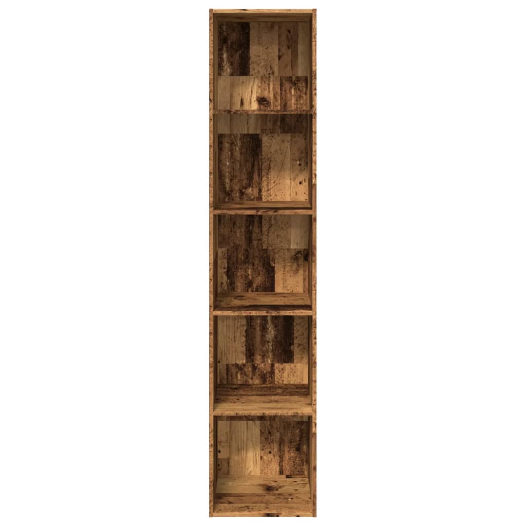 Bibliothèque aspect bois de récupération 40x30x189 cm en matériau bois