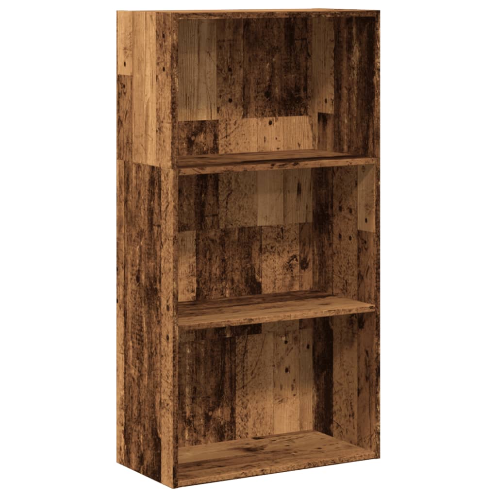 Bibliothèque aspect bois de récupération 60x30x114 cm en matériau bois