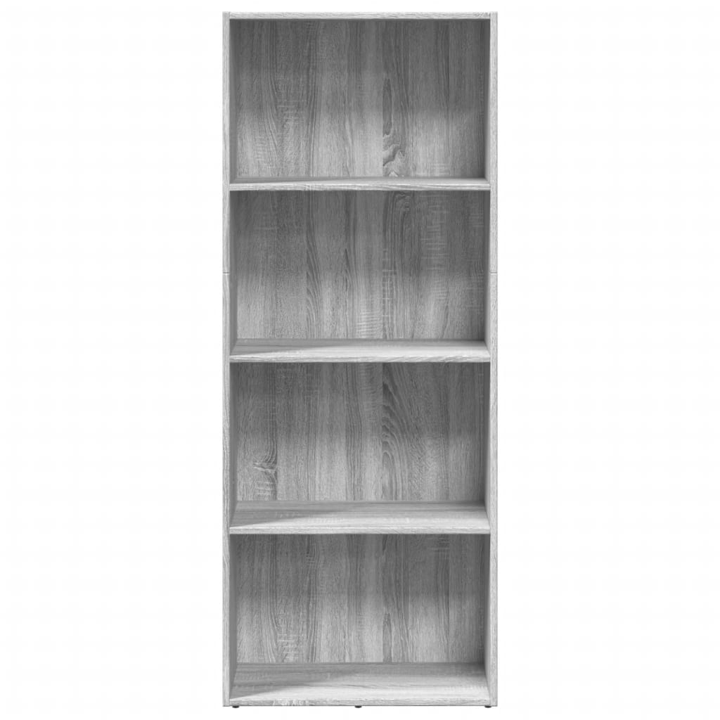 Bookshelf Gray Sonoma 60x30x152 cm Wood Material