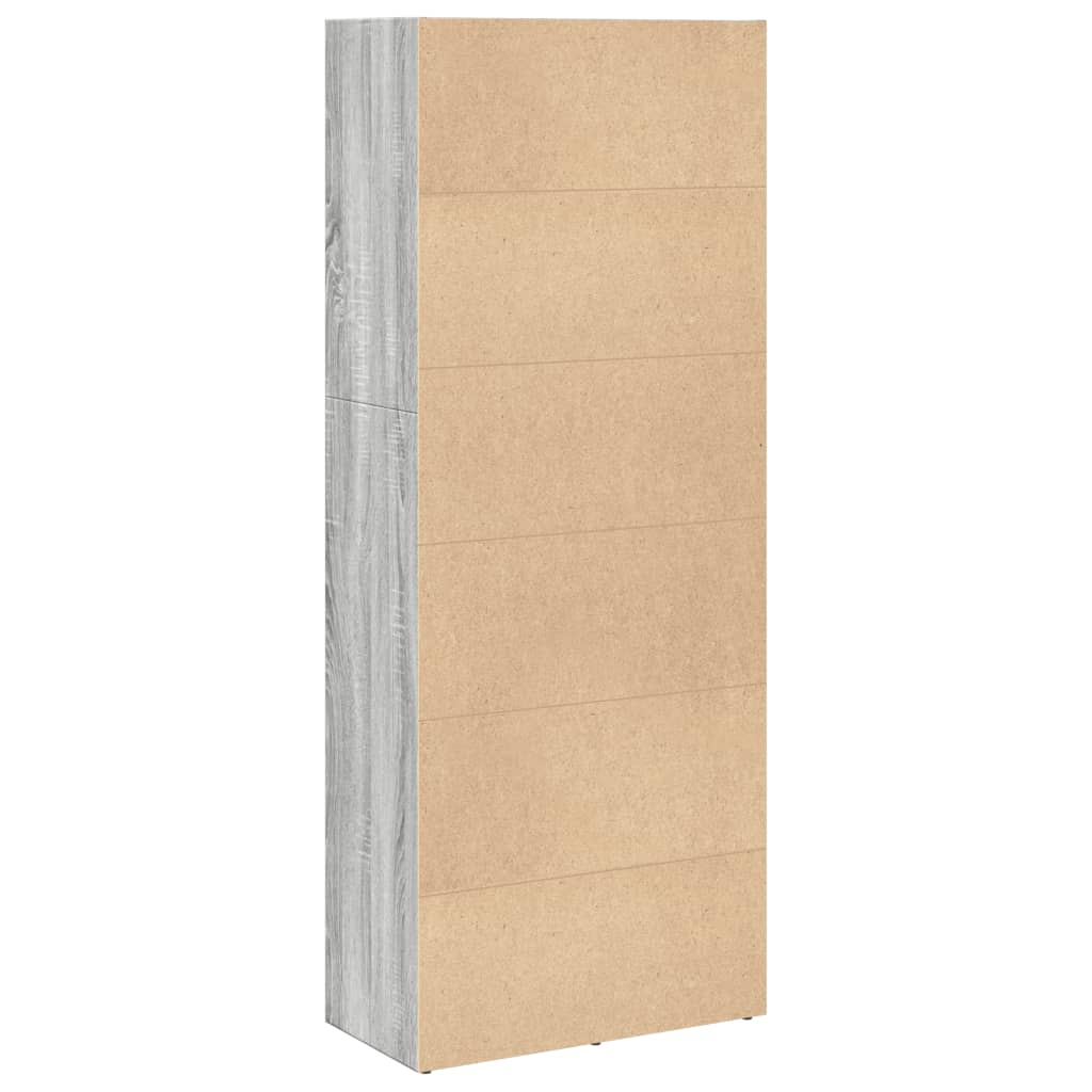 Bookshelf Gray Sonoma 60x30x152 cm Wood Material