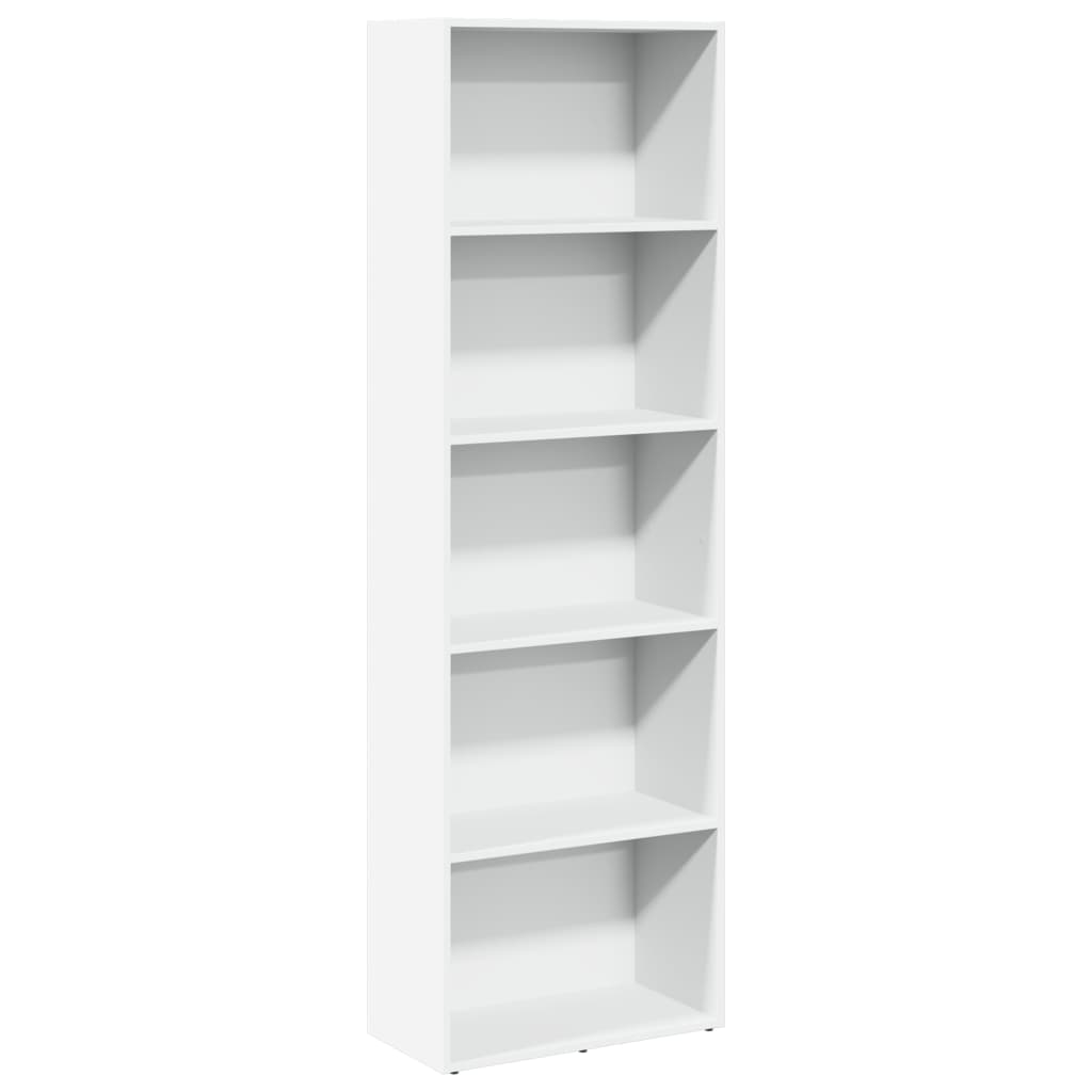 Bibliothèque blanche 60x30x189 cm en bois