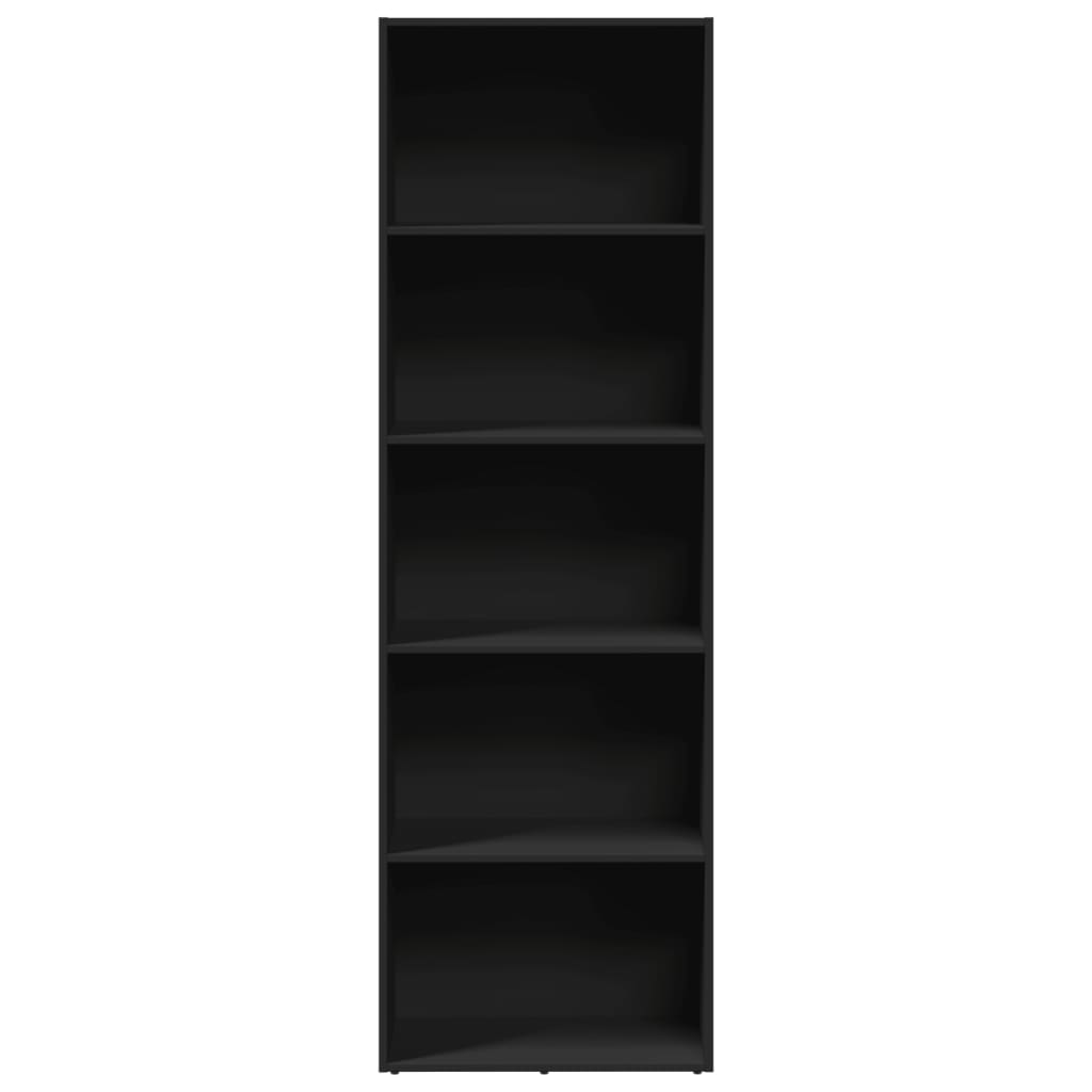 Bibliothèque noire 60x30x189 cm matière bois