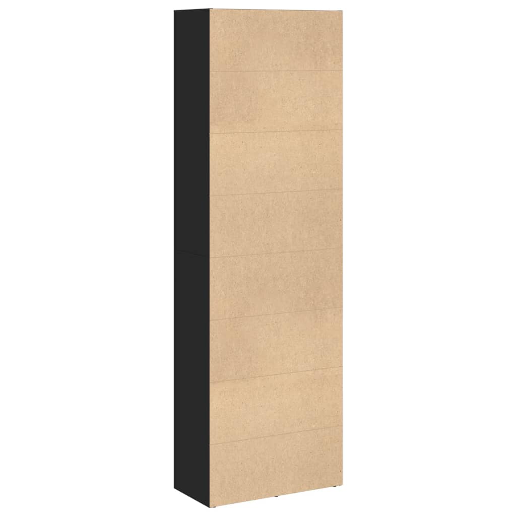 Bibliothèque noire 60x30x189 cm matière bois
