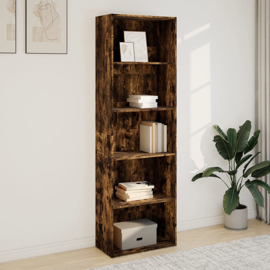 Bookshelf Smoked Oak 60x30x189 cm Wood Material