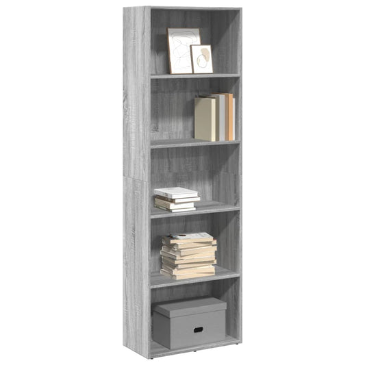 Bookshelf Grey Sonoma 60x30x189 cm Wood Material
